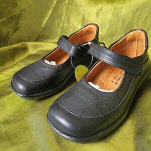 Black Leather Minibel Mary Janes For Girls Size 26